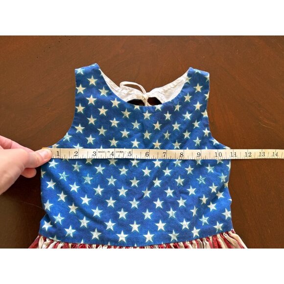 Patriotic Stars and Stripes Kids Dress - Picture 9 of 10